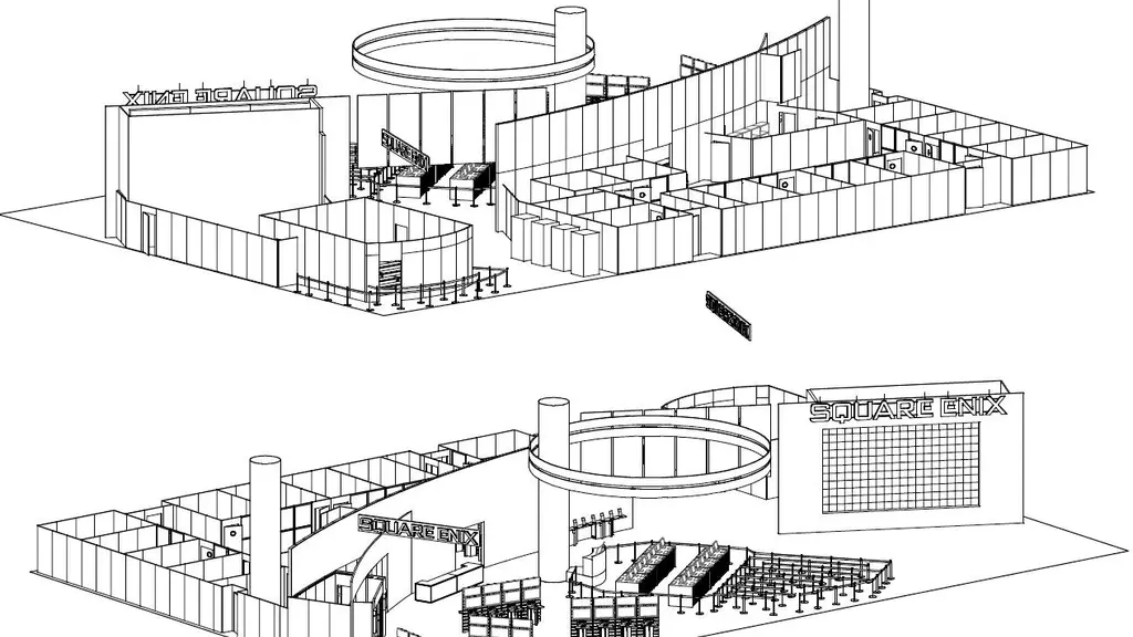 Elevation drawing: center tower