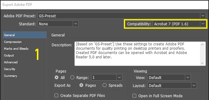 PDF Settings 1